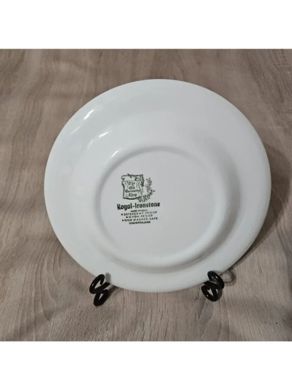Royal China The Old Curiosity Shop Dinner Plate & 2 Rimmed Soup Bowls Ironstone